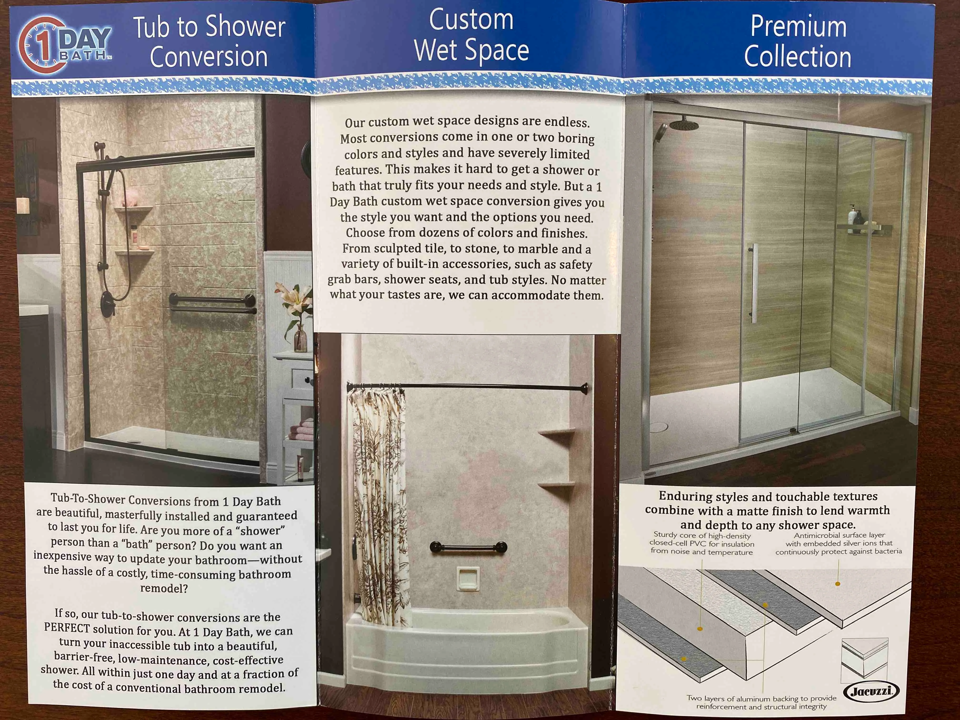 Jacuzzi Bath Remodel tub conversion brochure