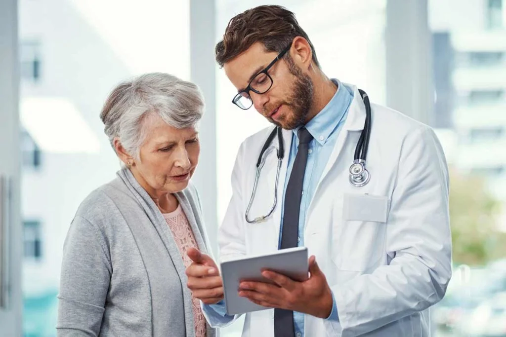 visiting with doctor