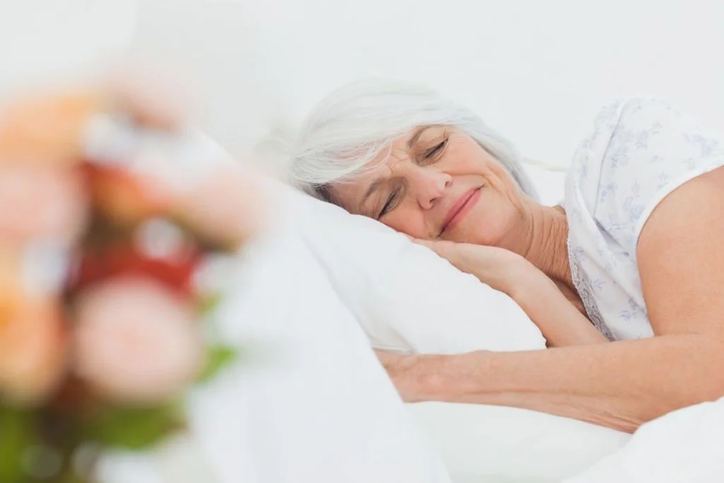 Woman sleeping in bed