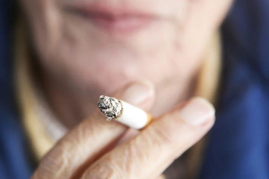 old lady  smoking